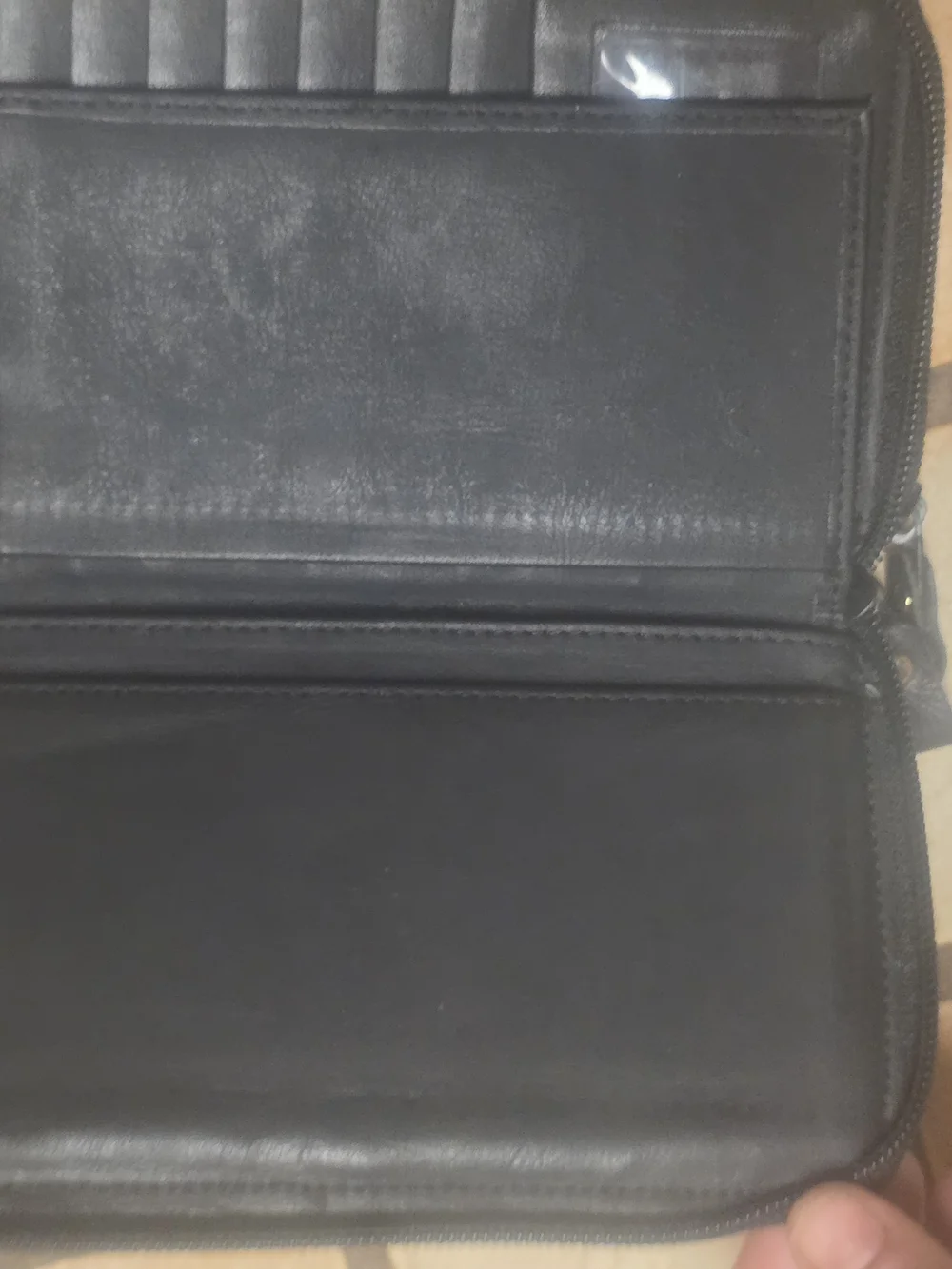 Wilsons Leather Black Leather Tote with Matching Wallet Set